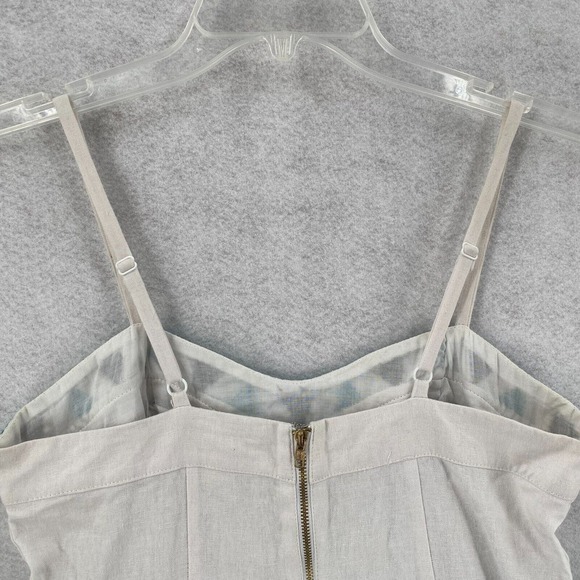 Staring‎ At Stars Anthropoligie Dress Women 4 Sleeveless Aztec Boho Mini Linen - Picture 10 of 16